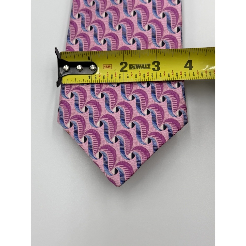 Robert Talbott Best Of Class‎ Silk Necktie Mens Pink Geometric Designer Tie - Picture 3 of 6